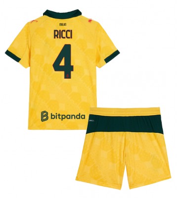 AC Milan Samuele Ricci #4 Tredje trøje Børn 2025-26 Kort ærmer (+ korte bukser)